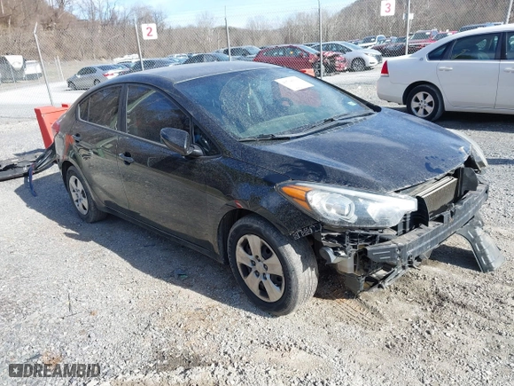 2014 Kia Forte LX with VIN KNAFK4A66E5179618, listed as a IAAI auction lot 41718330 with 115,052 mi miles. Bid and sale history available at carsss.com. Image 1.