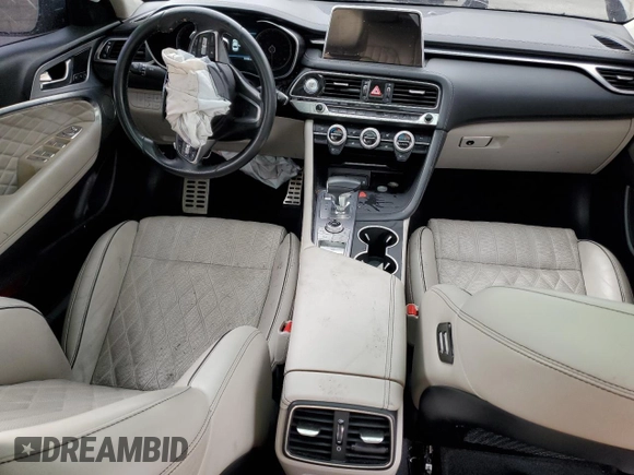 2019 Genesis G70 3.3T Advanced with VIN KMTG34LE0KU037714, listed as a Copart auction lot 69342024 with 55,490 mi miles and Salvage Title. Bid and sale history available at carsss.com. Image 8.
