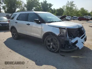 2018 Ford Explorer Sport with VIN 1FM5K8GT0JGA33518, listed as a Copart auction lot 58261255 with 78,074 mi miles and Salvage title. Bid and sale history available at DreamBid. Image 4.