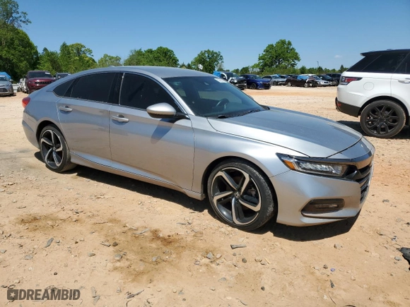2018 Honda Accord Sedan Sport 1.5T with VIN 1HGCV1F30JA245013, listed as a Copart auction lot 53562735 with 0 mi miles and Salvage Title. Bid and sale history available at carsss.com. Image 4.