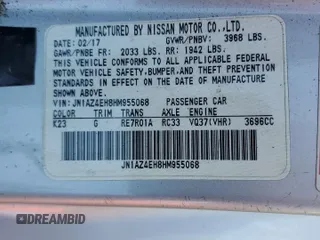 2017 Nissan 370Z Touring with VIN JN1AZ4EH8HM955068, listed as a Copart auction lot 79169084 with 118,830 mi miles and Salvage Title. Bid and sale history available at carsss.com. Image 12.
