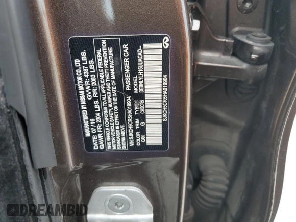 2017 Infiniti QX30 Premium with VIN SJKCH5CR5HA019904, listed as a Copart auction lot 54237285 with 190,348 mi miles and Salvage title. Bid and sale history available at DreamBid. Image 13.