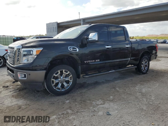 2016 Nissan Titan Platinum Reserve z VIN 1N6BA1F25GN508897, wystawiony jako Copart lot #55090755 z przebiegiem 175 850 mil mil oraz Czysty tytuł • Clean title. Historia ofert i sprzedaży dostępna na DreamBid. Obrazek 1.