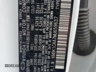 2021 Hyundai Kona SE z VIN KM8K1CAA7MU659637, wystawiony jako Copart lot #54394795 z przebiegiem 90 366 mil mil oraz Szkody całkowita. Historia ofert i sprzedaży dostępna na DreamBid. Obrazek 12.