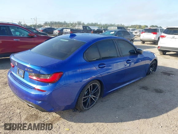 2021 BMW 3 Series M340i with VIN 3MW5U7J04M8B88080, listed as a IAAI auction lot 41483795 with 20,791 mi miles. Bid and sale history available at carsss.com. Image 4.
