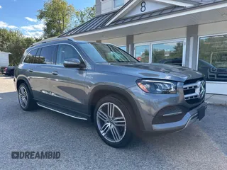 2022 Mercedes-Benz GLS 450 with VIN 4JGFF5KE7NA609887, listed as a IAAI auction lot 42828536 with 105,496 mi miles and . Bid and sale history available at DreamBid. Image 1.
