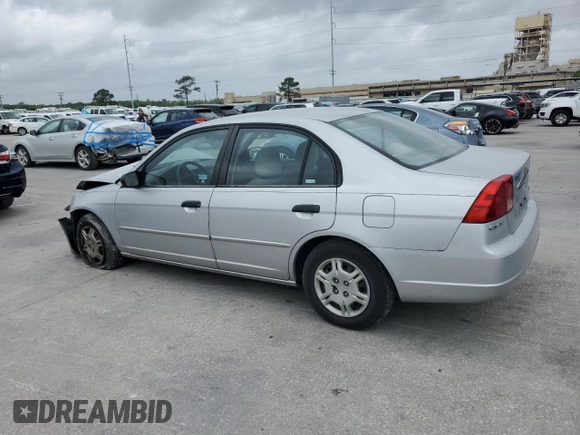 2001 Honda Civic LX with VIN JHMES16551S008527, listed as a Copart auction lot 51445275 with 0 mi miles and Salvage Title. Bid and sale history available at carsss.com. Image 2.