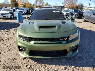 2022 Dodge Charger SRT Hellcat Widebody with VIN 2C3CDXL92NH136142, listed as a Copart auction lot 77452354 with 9,386 mi miles and Salvage Title. Bid and sale history available at carsss.com. Image 5.