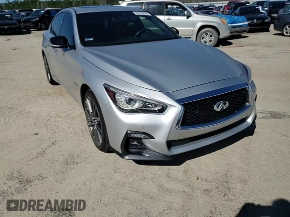 2020 Infiniti Q50 Red Sport 400 with VIN JN1FV7AR6LM660612, listed as a Copart auction lot 86182594 with 82,737 mi miles and Salvage Title. Bid and sale history available at carsss.com. Image 10.