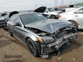 2018 Mercedes-Benz C 63 AMG with VIN 55SWF8GB6JU255249, listed as a Copart auction lot 50094455 with 61,693 mi miles and Salvage title. Bid and sale history available at DreamBid. Image 4.