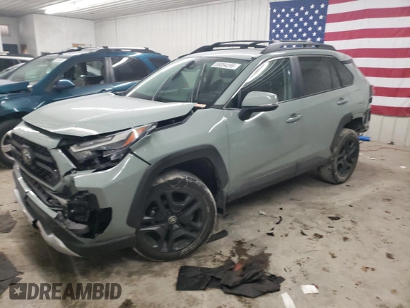 2023 Toyota RAV4 Adventure with VIN 2T3J1RFV4PW407477, listed as a Copart auction lot 89054295 with 27,389 mi miles and Salvage Title. Bid and sale history available at carsss.com. Image 1.