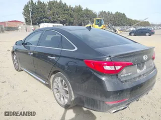 2015 Hyundai Sonata 2.0T Sport with VIN 5NPE34AB3FH125364, listed as a IAAI auction lot 41444926 with 163,271 mi miles. Bid and sale history available at carsss.com. Image 3.