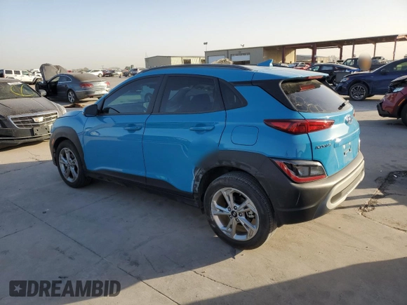 2022 Hyundai Kona SEL with VIN KM8K32AB9NU928669, listed as a Copart auction lot 49731055 with 11,338 mi miles and Salvage Title. Bid and sale history available at carsss.com. Image 2.