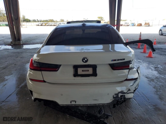 2020 BMW 3 Series M340i with VIN WBA5U7C00LFH38459, listed as a Copart auction lot 42206275 with 56,429 mi miles and Non Repairable. Bid and sale history available at carsss.com. Image 6.