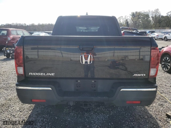 2017 Honda Ridgeline RTL-T with VIN 5FPYK3F65HB018749, listed as a Copart auction lot 80047434 with 198,308 mi miles and Salvage Title. Bid and sale history available at carsss.com. Image 6.