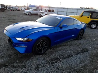 2021 Ford Mustang EcoBoost with VIN 1FA6P8TH1M5153152, listed as a Copart auction lot 72096182 with 9,110 mi miles. Bid and sale history available at carsss.com. Image 1.