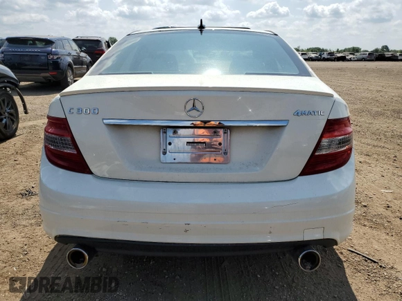 2008 Mercedes-Benz C 300 Sport with VIN WDDGF81X08F125067, listed as a Copart auction lot 61255975 with Not provided miles and Salvage title. Bid and sale history available at DreamBid. Image 6.