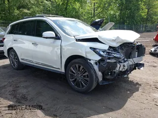 2019 Infiniti QX60 Luxe with VIN 5N1DL0MM6KC523381, listed as a IAAI auction lot 42346856 with 65,372 mi miles and . Bid and sale history available at DreamBid. Image 1.