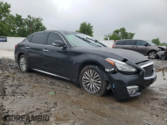 2016 Infiniti Q70 with VIN JN1BY1PRXGM721296, listed as a Copart auction lot 57843995 with 69,747 mi miles and Salvage title. Bid and sale history available at DreamBid. Image 4.