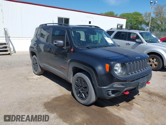 2018 Jeep Renegade Trailhawk with VIN ZACCJBCB0JPG78827, listed as a IAAI auction lot 42240590 with 72,736 mi miles and . Bid and sale history available at DreamBid. Image 1.