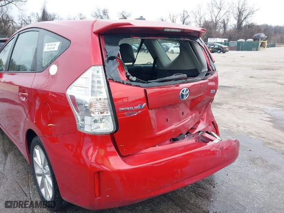 2012 Toyota Prius v Two with VIN JTDZN3EU3C3012636, listed as a IAAI auction lot 41485685 with 186,053 mi miles. Bid and sale history available at carsss.com. Image 6.