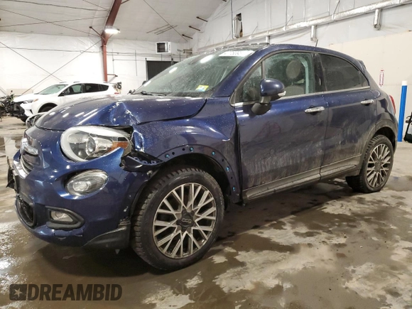 2017 FIAT 500X Lounge z VIN ZFBCFYDB5HP597173, wystawiony jako Copart lot #47763985 z przebiegiem 86 836 mil mil oraz Szkoda całkowita • Salvage title. Historia ofert i sprzedaży dostępna na DreamBid. Obrazek 1.