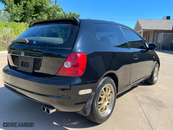 2002 Honda Civic Si with VIN SHHEP33512U305844, listed as a Copart auction lot 76637184 with 202,342 mi miles and Clean Title. Bid and sale history available at carsss.com. Image 4.