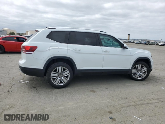 2019 Volkswagen Atlas SE with VIN 1V2WR2CA1KC603605, listed as a Copart auction lot 54623385 with 72,366 mi miles and Salvage title. Bid and sale history available at DreamBid. Image 3.