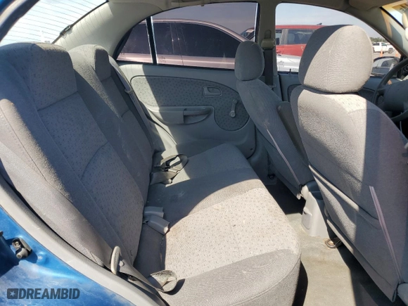 2005 Kia Rio with VIN KNADC125656397268, listed as a Copart auction lot 70216414 with 140,500 mi miles and Salvage Title. Bid and sale history available at carsss.com. Image 10.