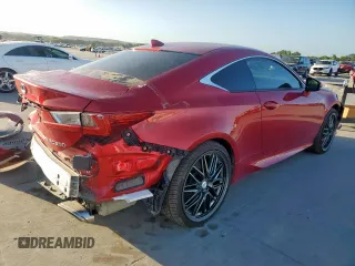 2015 Lexus RC 350 F Sport with VIN JTHSE5BC4F5001158, listed as a Copart auction lot 62917315 with 58,572 mi miles and Salvage title. Bid and sale history available at DreamBid. Image 3.