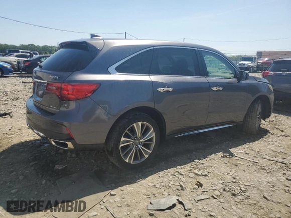 2017 Acura MDX Technology with VIN 5FRYD4H59HB012299, listed as a Copart auction lot 61800815 with 107,043 mi miles and Salvage title. Bid and sale history available at DreamBid. Image 3.