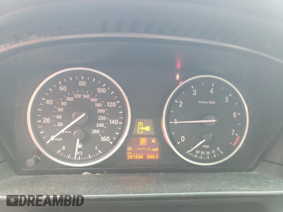2008 BMW 5 Series 528i with VIN WBANU53518C113414, listed as a Copart auction lot 57770515 with 241,694 mi miles and Salvage title. Bid and sale history available at DreamBid. Image 9.