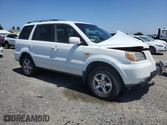2008 Honda Pilot EX-L with VIN 5FNYF28758B010728, listed as a Copart auction lot 54992515 with 144,963 mi miles and Salvage Title. Bid and sale history available at DreamBid. Image 4.