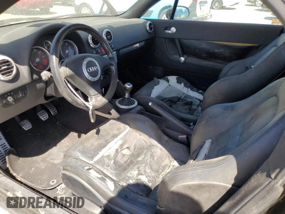 2001 Audi TT with VIN TRUUT28N611007055, listed as a Copart auction lot 49467645 with 56,689 mi miles and Non Repairable. Bid and sale history available at carsss.com. Image 8.