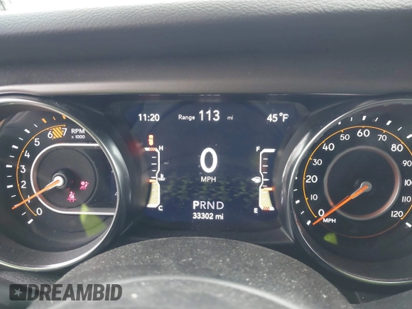2022 Jeep Wrangler Unlimited Willys Sport with VIN 1C4HJXDN3NW132771, listed as a IAAI auction lot 41052274 with 33,302 mi miles and . Bid and sale history available at DreamBid. Image 7.