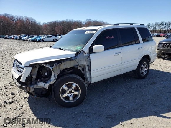 2008 Honda Pilot EX-L with VIN 5FNYF18578B015776, listed as a Copart auction lot 46199664 with 200,954 mi miles and Salvage Title. Bid and sale history available at carsss.com. Image 1.
