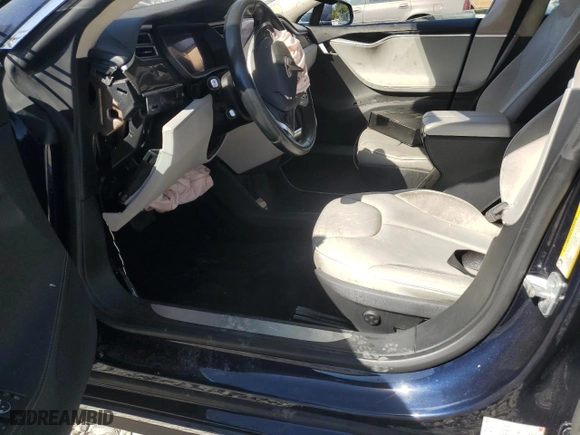 2015 Tesla Model S 85 kWh Battery with VIN 5YJSA1S1XFF080712, listed as a Copart auction lot 73835204 with 0 mi miles and Salvage Title. Bid and sale history available at carsss.com. Image 7.