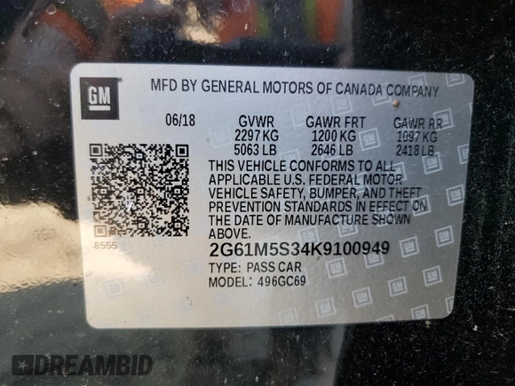2019 Cadillac XTS Luxury with VIN 2G61M5S34K9100949, listed as a Copart auction lot 74001414 with 21,816 mi miles and Salvage Title. Bid and sale history available at DreamBid. Image 12.