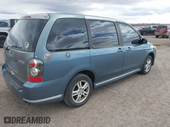2005 Mazda MPV LX with VIN JM3LW28J150536653, listed as a IAAI auction lot 41767215 with 176,983 mi miles. Bid and sale history available at carsss.com. Image 4.