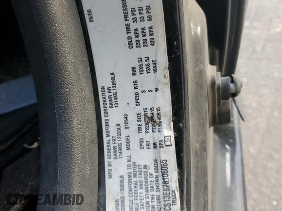 2007 GMC Canyon SLE1 z VIN 1GTCS13E878106065, wystawiony jako Copart lot #79473184 z przebiegiem 226 548 mil mil oraz Szkoda całkowita • Salvage title. Historia ofert i sprzedaży dostępna na DreamBid. Obrazek 13.