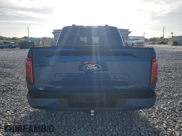 2024 Ford F-150 STX with VIN 1FTEW2KP2RKF00866, listed as a Copart auction lot 51946815 with 6,734 mi miles and Salvage Title. Bid and sale history available at carsss.com. Image 6.