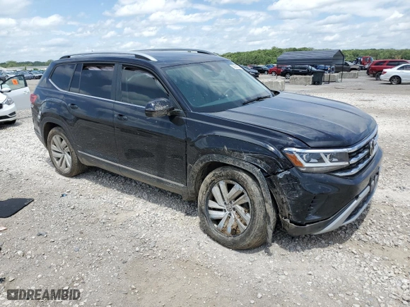 2021 Volkswagen Atlas 3.6L V6 SEL with VIN 1V2ER2CA6MC601346, listed as a Copart auction lot 59256804 with NaN miles and Salvage Title. Bid and sale history available at carsss.com. Image 4.