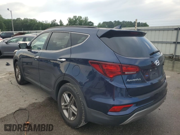 2018 Hyundai Santa Fe 2.4L z VIN 5XYZU3LB2JG537457, wystawiony jako Copart lot #56800005 z przebiegiem 97 344 mil mil oraz Szkoda całkowita • Salvage title. Historia ofert i sprzedaży dostępna na DreamBid. Obrazek 2.