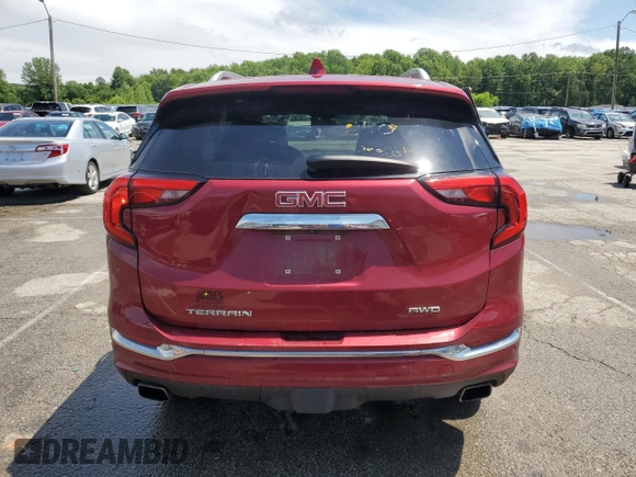 2018 GMC Terrain Denali with VIN 3GKALXEX9JL141040, listed as a Copart auction lot 58927465 with 58,487 mi miles and Salvage title. Bid and sale history available at DreamBid. Image 6.