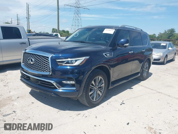 2021 Infiniti QX80 Premium Select with VIN JN8AZ2AF1M9720874, listed as a IAAI auction lot 41930573 with 41,169 mi miles and . Bid and sale history available at DreamBid. Image 2.