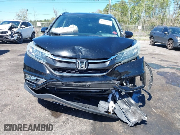 2015 Honda CR-V EX-L with VIN 2HKRM3H7XFH551434, listed as a IAAI auction lot 41859175 with 91,748 mi miles. Bid and sale history available at carsss.com. Image 6.
