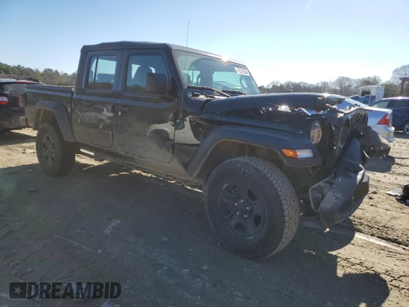 2023 Jeep Gladiator Sport z VIN 1C6HJTAG1PL560543, wystawiony jako Copart lot #43219155 z przebiegiem 19 999 mil mil oraz Szkoda całkowita • Salvage title. Historia ofert i sprzedaży dostępna na DreamBid. Obrazek 4.