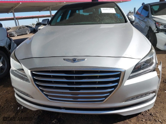 2016 Hyundai Genesis 3.8L with VIN KMHGN4JE6GU138304, listed as a IAAI auction lot 41667271 with 63,237 mi miles. Bid and sale history available at carsss.com. Image 12.