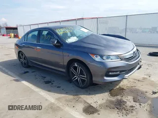 2016 Honda Accord Sport with VIN 1HGCR2F51GA202935, listed as a IAAI auction lot 41901973 with 102,050 mi miles and . Bid and sale history available at DreamBid. Image 1.