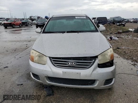 2008 Kia Spectra EX with VIN KNAFE121285529131, listed as a Copart auction lot 61096535 with 161,595 mi miles and Salvage title. Bid and sale history available at DreamBid. Image 5.